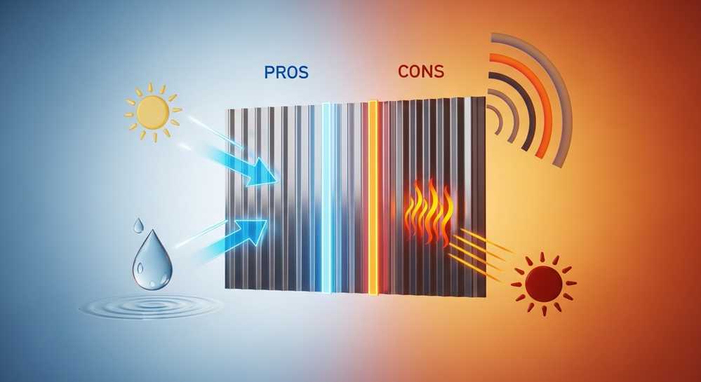 Tôn ốp tường ngoài trời giải pháp chống thấm và thẩm mỹ toàn diện 2 Ưu và nhược điểm khi sử dụng tôn để ốp tường